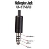 US NATO Helicopter Jack Headset adapter to General Aviation double Jack Female