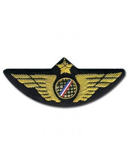 Pilot Wing Gold with Bleu White Red stripes - hooks