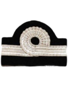 Galons d'épaules PNC Chef de Cabine 1 Barrette 10 mm Argent  Boucle Nelson