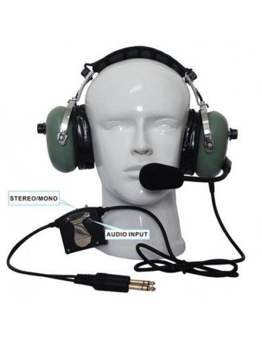 AVIATION ANR HEADSET "Tranquility"® MP3 Protein Leather Earseals (Unplugged Shut off)