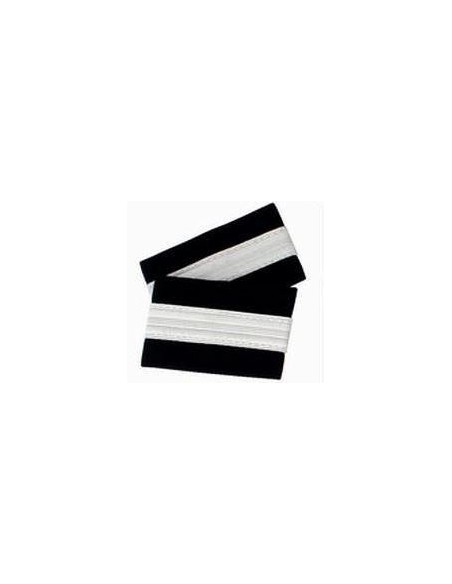 Epaulets Cabin Crew - Cabin Crew Chief - 1 stripe - Silver - Classic Epaulets Cabin Crew - Cabin Crew Chief - 1 stripe - Silver - Classic