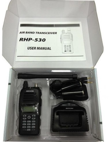 REXON RHP-530 NAV-COM Airband Transceiver en 8.33 Mhz avec VOR surveillance Bi-Bande et Bluetooth (optionnel)