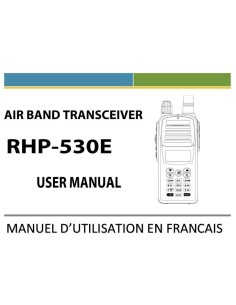 Manuel en Français du REXON RHP-530 NAV-COM Airband Transceiver 8,33Mhz avec VOR surveillance Bi-Bande et Bluetooth (optionnel)