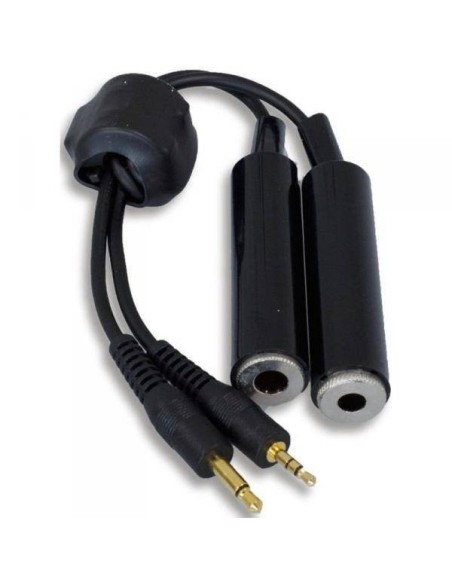 Adaptateur Casque Prise ICOM - 2 Jacks Femelle Aviation Générale