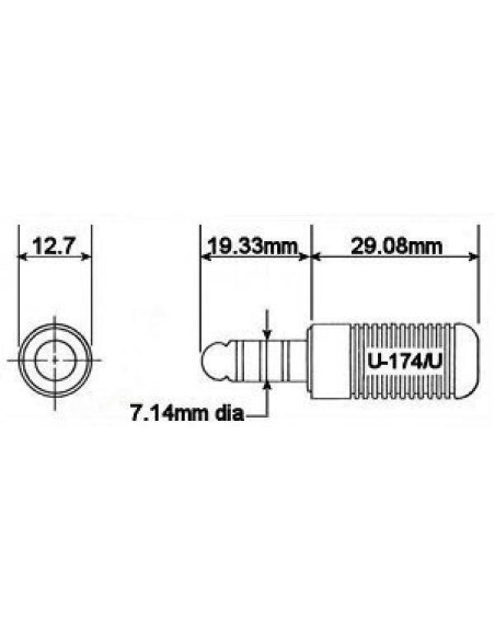 Replacement extensible spiral cable for helicopter headset with NATO US U-174/U plug