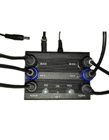 AVIATION INTERCOM 2 pax KENWOOD molded double jacks - Wire PTT