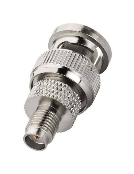 BNC male adapter (bayonet) / SMA female. BNC male adapter (bayonet) / SMA female.