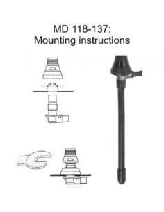 ANTENNE MOBILE MONO BANDE OMNIDIRECTINNELLE. MD 118-137 AVIATION 2