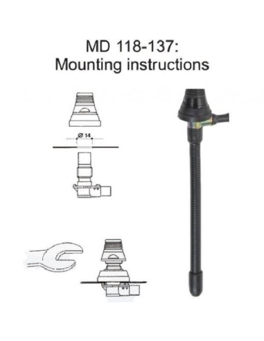 SINGLE BAND MOBILE ANTENNA OMNIDIRECTIONAL. MD AVIATION 118-137