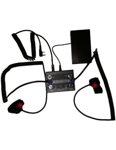 AVIATION INTERCOM 2 pax KENWOOD molded double jacks - Wire PTT