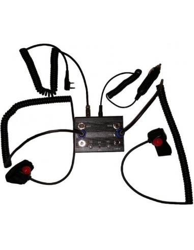 AVIATION INTERCOM 2 pax KENWOOD molded double jacks - Wire PTT