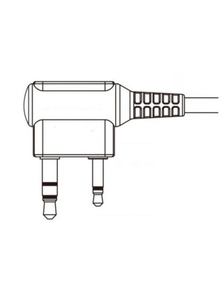 AVIATION INTERCOM 2 pax KENWOOD molded double jacks - Wire PTT AVIATION INTERCOM 2 pax KENWOOD molded double jacks - Wire PTT
