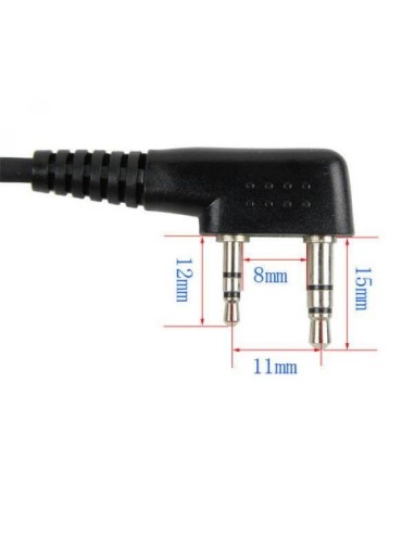 AVIATION INTERCOM 2 pax KENWOOD molded double jacks - Wire PTT