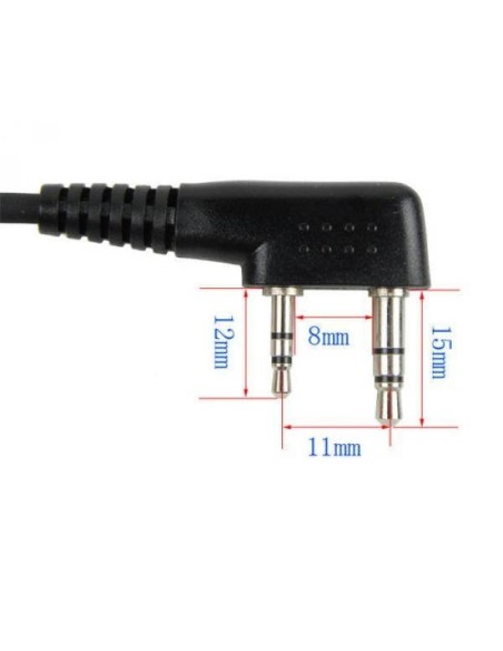 AVIATION INTERCOM 2 pax KENWOOD molded double jacks - Wire PTT AVIATION INTERCOM 2 pax KENWOOD molded double jacks - Wire PTT