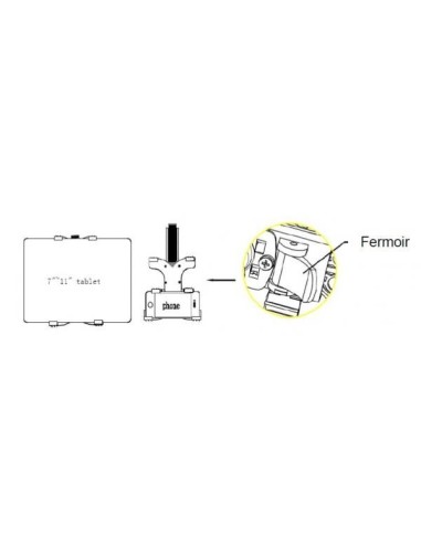GPS smartphone or tablet gooseneck stand clamp for plane