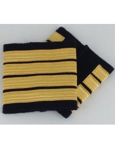 Coulants d'épaules pilote Commandant de Bord Or