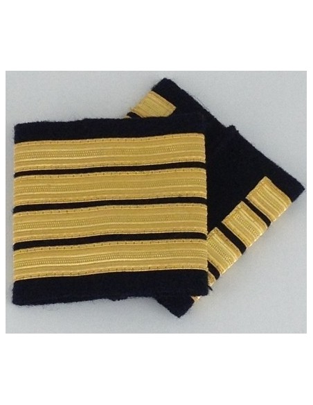 Coulants d'épaules pilote Commandant de Bord Or
