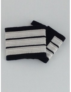 Coulants d'épaules Officier Pilote platine