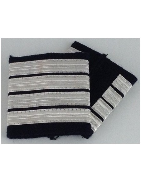 Coulants d'épaules pilote Commandant de Bord platine