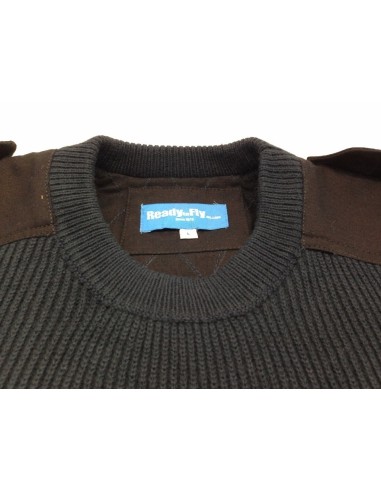 Pull-over laine mérinos col rond manches longues Pilote et Personnel Navigant