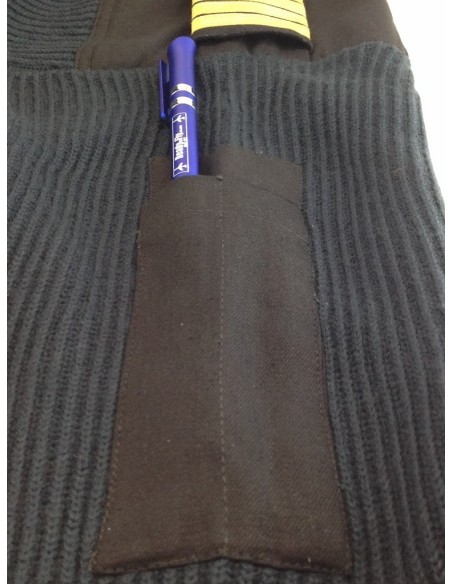 Pull-over laine mérinos col rond manches longues Pilote et Personnel Navigant Pull-over laine mérinos col rond manches longues Pilote et Personnel Navigant