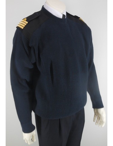 Pull-over Merinos Wool Round Neck Long Sleeves for Pilot and Cabin Crew