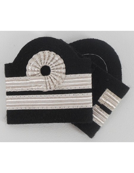 Galons Second Officier Pilote platine avec boucle de Nelson