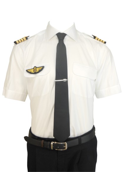 Pilot Shirt 100% Coton STRAIGHT CUT Long or Short Sleeves