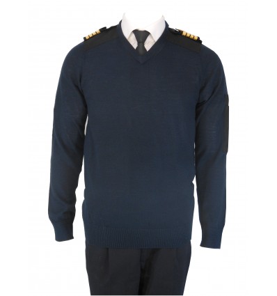 Pull-over Whool Light V Collar Long Sleeves for Pilot and Cabin Crew