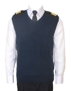 Pull-Over Whool Light V collar Without Sleeves for Pilot and Cabin Crew