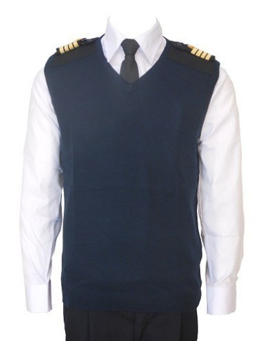 Pull-Over Whool Light V collar Without Sleeves for Pilot and Cabin Crew