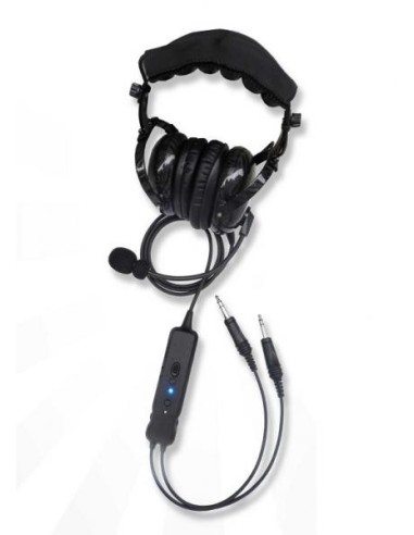 CASQUE ANR AVION LIGHT CLEAR SPECTRAL® Bluetooth MP3 Cuir Proteine