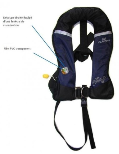 GILET DE SAUVETAGE AVIATION PILOT ADVANTAGE INOX Toutes Options avec Hood