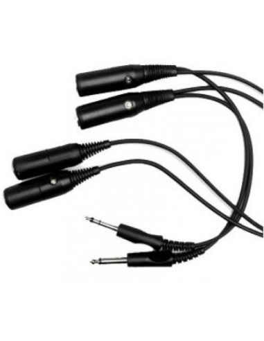 Câble Adaptateur Rallonge Y pour deux Casques Avion Double Jacks