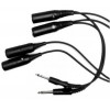 Adapter Extension Cable Y for Two Double Jacks Airplane Headset