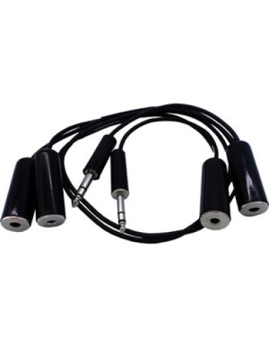 Câble Adaptateur Rallonge Y pour deux Casques Avion Double Jacks