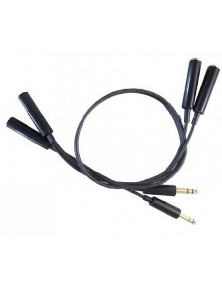 Adapter Extension Cable Y for Two Double Jacks Airplane Headset
