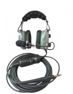 Casque Assitance Piste Départ Avion avec Poignée PTT Cordon Long