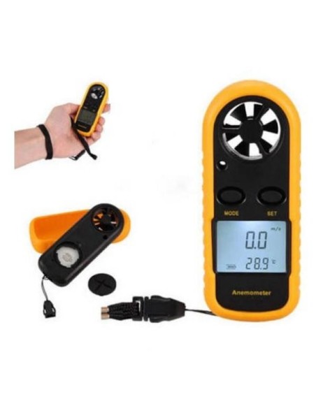 Anémomètre Numérique Professionnel HT-9830 - Mesure Vitesse Vent 0-25 M/s Et Température, écran LCD Rétroéclairé | Pour HVAC, Météo, Industrie