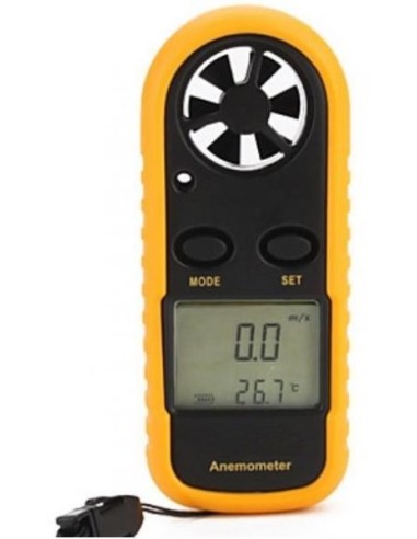 Anémomètre Numérique Vitesse du Vent Thermomètre Rectangle