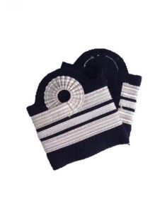 Galons d'épaules PNC Chef Argent 3 Barrettes 10- 5-10 mm Boucle Nelson