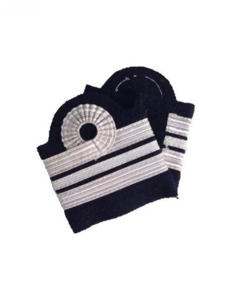 Galons d'épaules Chef PNC Argent 3 Barettes 10- 5-10 Boucle Nelson Galons d'épaules Chef PNC Argent 3 Barettes 10- 5-10 Boucle Nelson