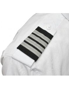 Epaulets Cabin Crew (CC) 4 Silver classic stripes 2