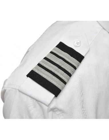 Epaulets Cabin Crew (CC) 4 Silver classic stripes