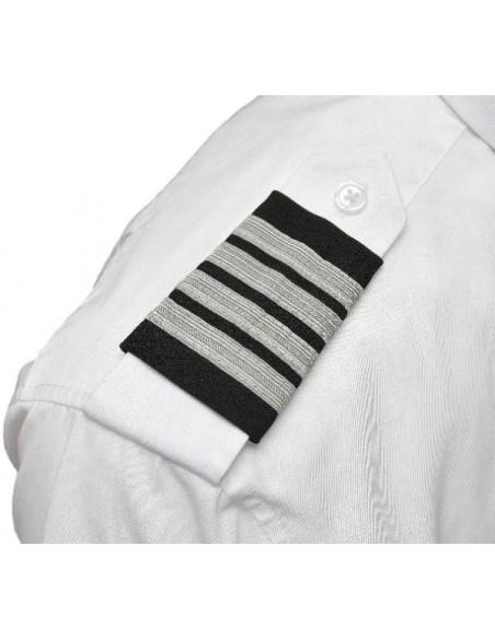 Epaulets Cabin Crew (CC) 4 Silver classic stripes Epaulets Cabin Crew (CC) 4 Silver classic stripes