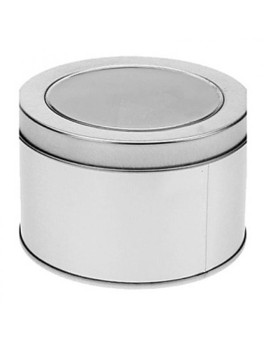 Metal Round  Display Box for Epaulets Belt and Watches - Silver