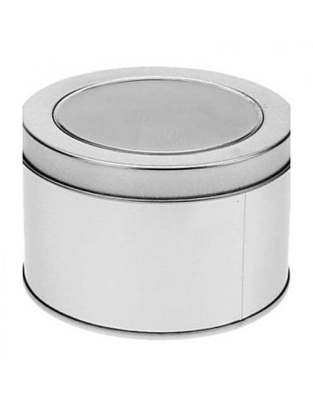 Metal Round  Display Box for Epaulets Belt and Watches - Silver