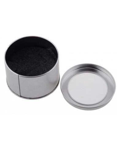 Metal Round  Display Box for Epaulets Belt and Watches - Silver