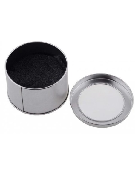 Metal Round  Display Box for Epaulets Belt and Watches - Silver
