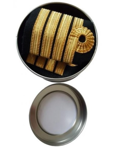 Metal Round Display Box for Epaulets Belt and Watches - Silver